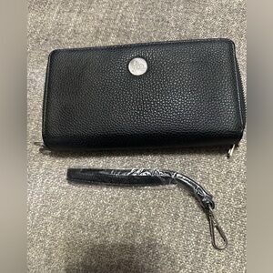 Women’s Wallet With Wrist Strap Black 
New Without Tags
